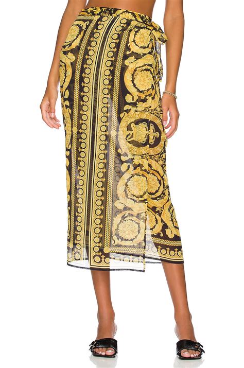 VERSACE Sarong in Black & Gold 